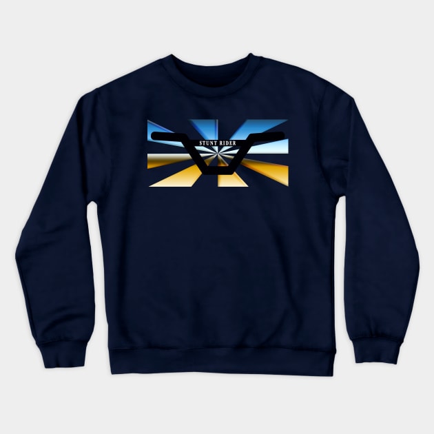 Stunt Rider Crewneck Sweatshirt by CreativePhil